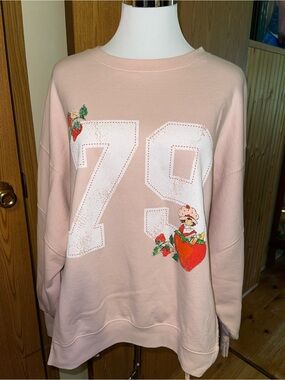 Strawberry Shortcake Graphic Sweatshirt - Pink/White